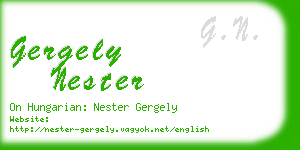 gergely nester business card